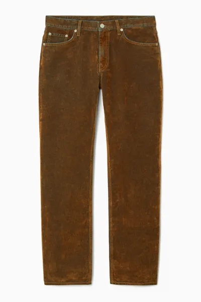 Cos Amp Flock-denim Jeans - Straight In Brown