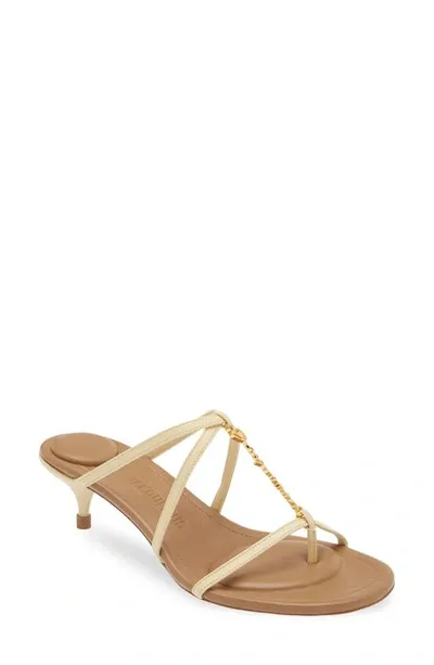 Jacquemus Strappy Charm Mules In Yellow