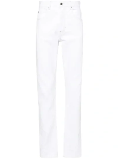 Marant Jack Mid-rise Straight-leg Jeans In White