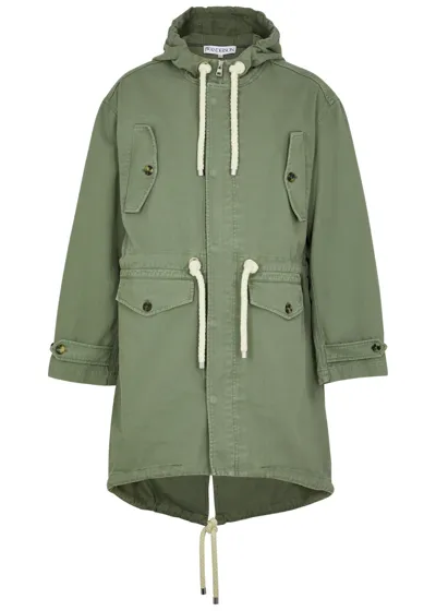 Jw Anderson Lightweight Parka Coat In Green