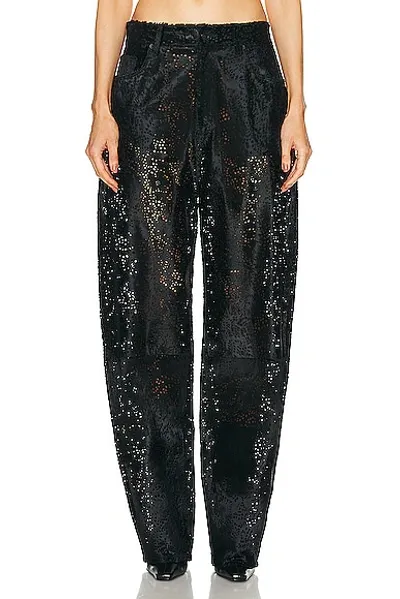 Ezr Baggy Pant In Laser Cut Black