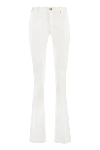 Pt01 Elsa Viscose Trousers In White