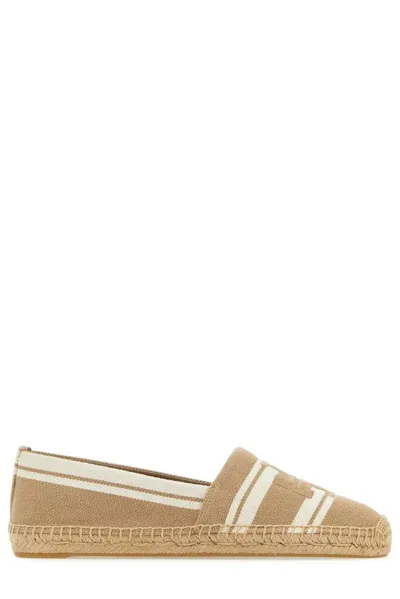 Tory Burch Striped Slip In Beige