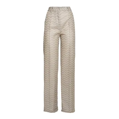 Missoni Zigzag-woven Straight-leg Trousers In Neutrals