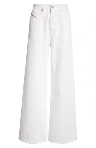 Diesel 1996 D-sire Wide-leg Jeans In White