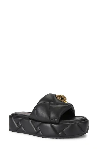 Kurt Geiger Women's Orson Puffed Platform Slide Sandals In Black