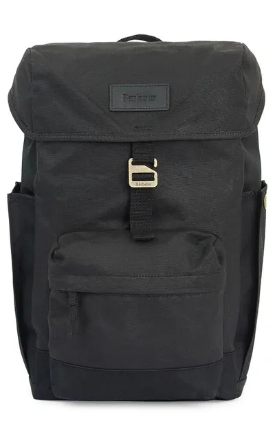 Barbour Essential Wax Backpack In Black