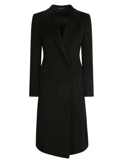 Tagliatore Slim Fit Coat In Black