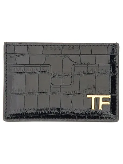 Tom Ford Card Holder With Logo In Black