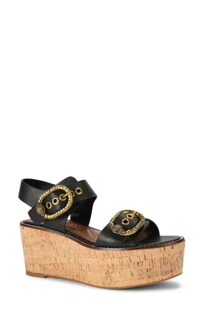 Kurt Geiger Women's Mayfair Wedge Platform Sandals In Black