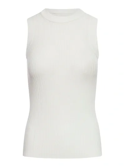 Sportmax Crewneck Sleeveless Top In White