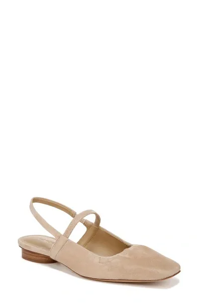 Vince Venice Suede Slingback Ballerina Flats In Dune