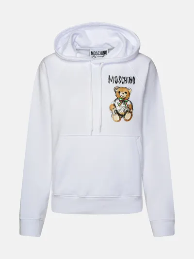 Moschino White Cotton Sweatshirt