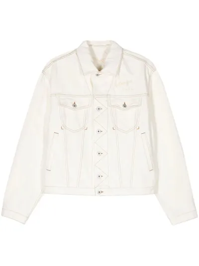 Kenzo Creations` Denim Jacket In Off White