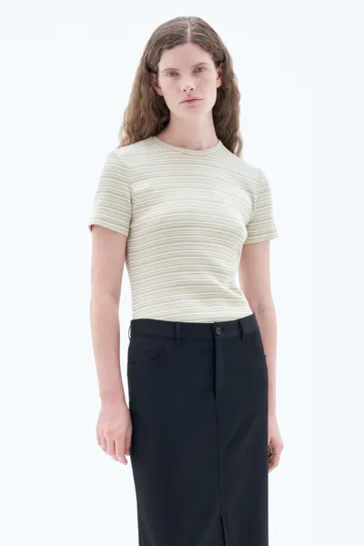 Filippa K Striped Tee In White