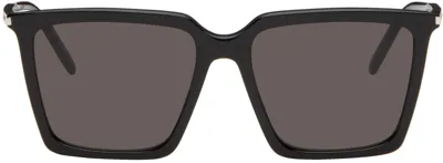 Saint Laurent Black Sl M94 Sunglasses In 001 Black