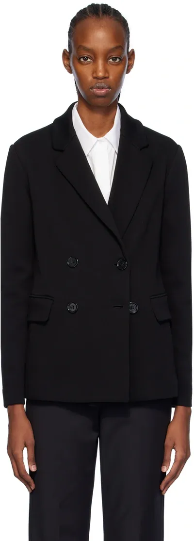 Max Mara Black Scrigno Blazer In 005 Black