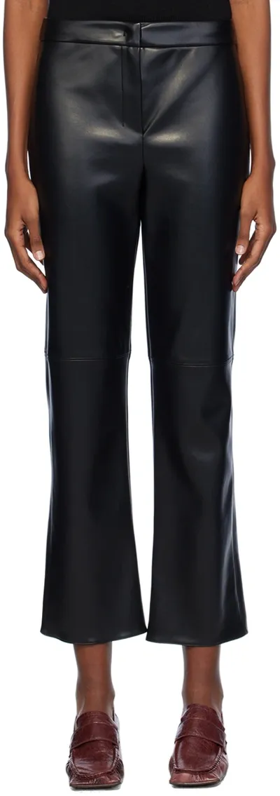 Max Mara Black Sublime Faux-leather Trousers