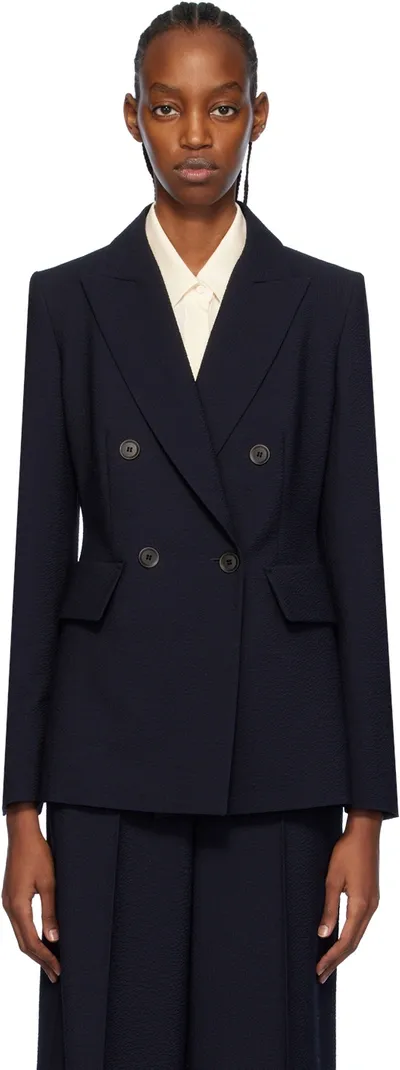 Max Mara Navy Albero Blazer In 001 Ultramarine