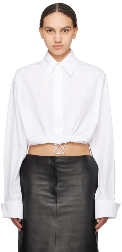 Sportmax White Sarong Shirt In 001 Optical White