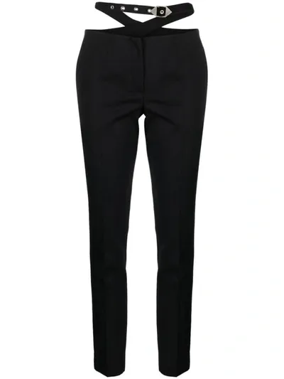 Attico The  Cigarette Long Trousers Clothing In Black