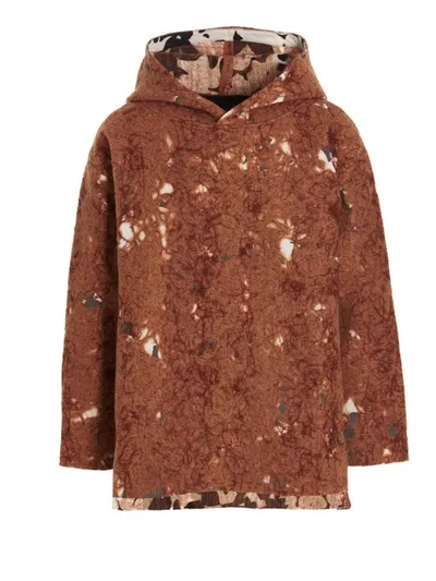 Vitelli Distressed Recycled Wool Hoodie In Multicolor