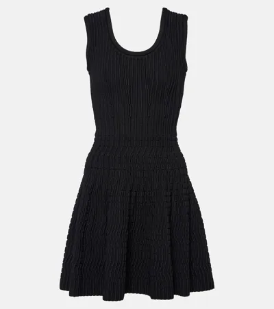 Alaïa Pointelle Minidress In Black