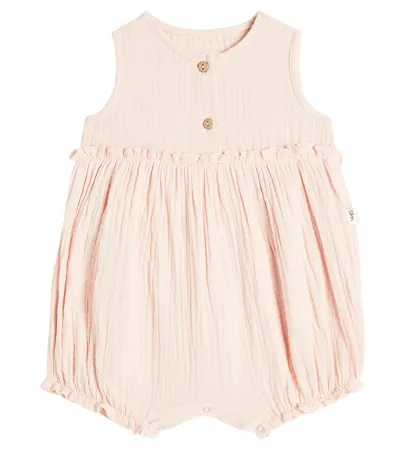 Il Gufo Kids' Baby Cotton Playsuit In Pink