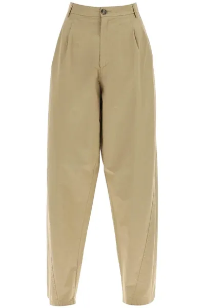 Darkpark 'phebe' Poplin Pants In Beige