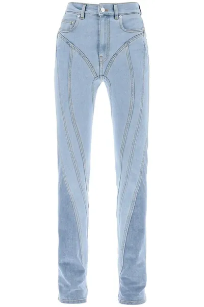 Mugler Jeans In Light Blue