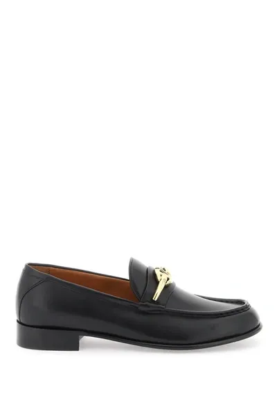 Valentino Garavani Vlogo Moon Calfskin Loafer Woman Black 41