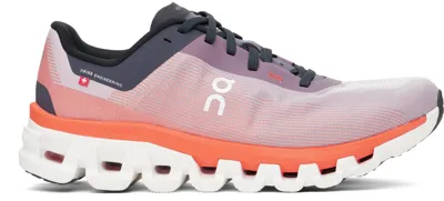 On Cloudflow 4 Rubber-trimmed Mesh Running Sneakers In Orange