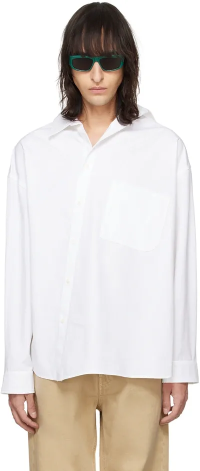 Jacquemus White Les Sculptures 'la Chemise Cuadro' Shirt