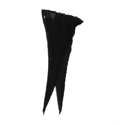 Ami Alexandre Mattiussi Pleated Scarf In Black