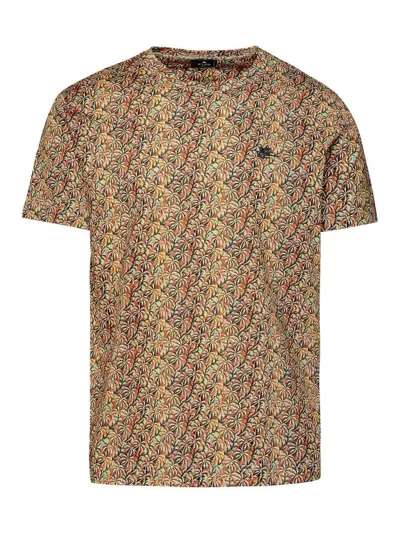 Etro T-shirt Roma In Beige