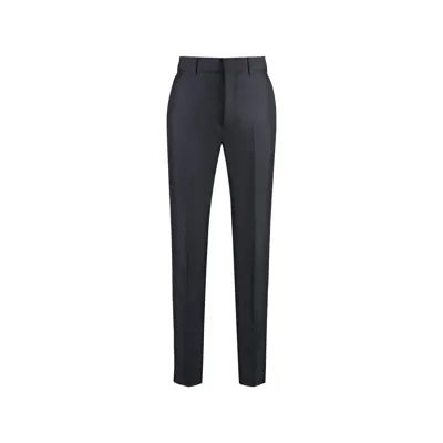 Prada Wool Trousers In Black