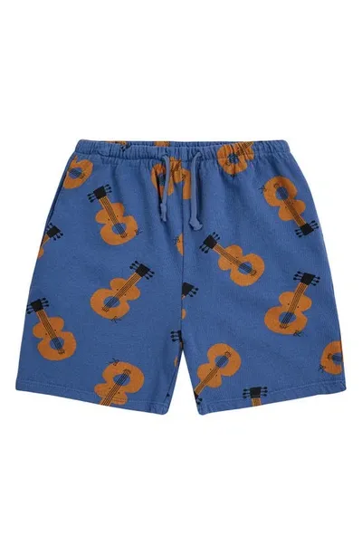 Bobo Choses Kids' Acoustic Guitar Cotton Shorts In Blue