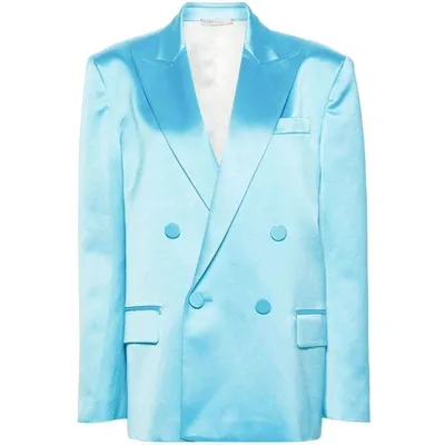 Rev The Nixie Double-breasted Blazer In Blue