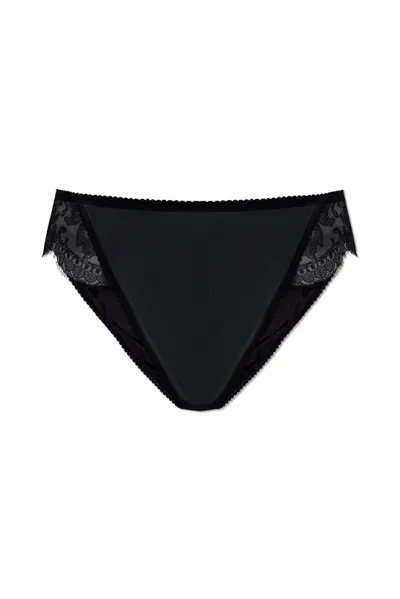 Dolce & Gabbana Silk Briefs In Black