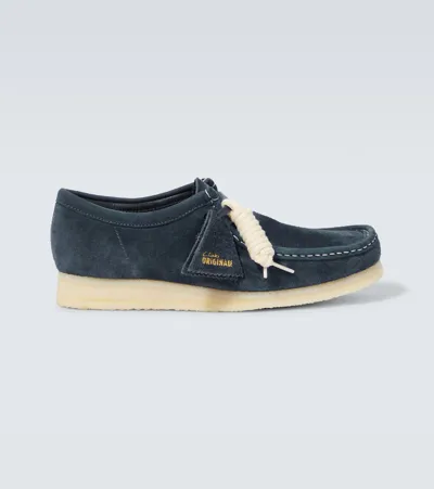 Clarks Originals Wallabee Suede Moccasins In Blau