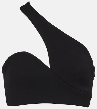 Monot Asymmetric Bra Top In Black