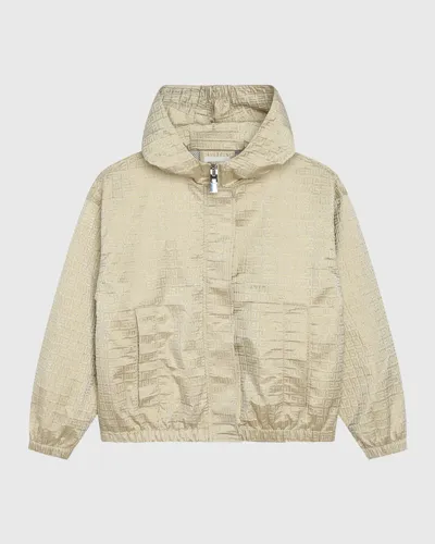 Givenchy Kids' Girl's Golden Shimmer 4g Jacquard Hooded Windbreaker