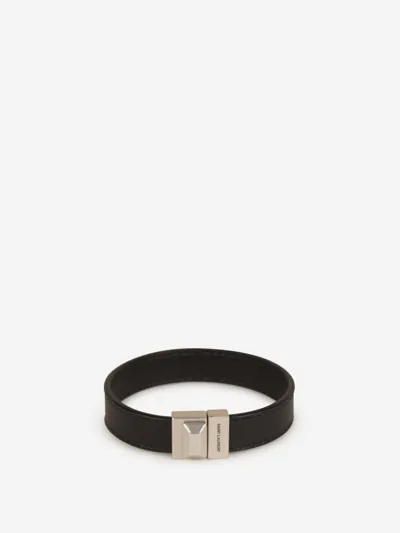 Saint Laurent Stud Bracelet In Black