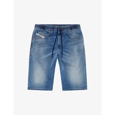 Diesel 2033 Krooley Denim Shorts In Blue