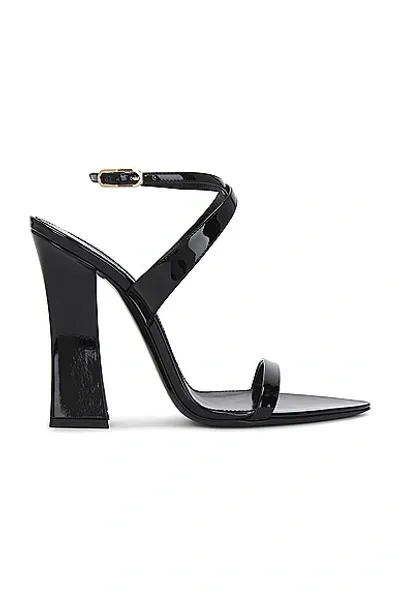 Saint Laurent Eva Sandal In Noir