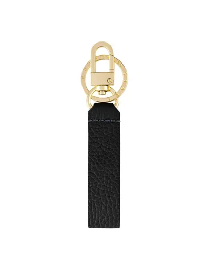 Maison De Sabre Maison De Sabré Upcycled Leather Keychain In Black Caviar