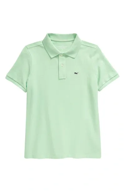 Vineyard Vines Kids' Heritage Cotton Piqué Polo In Mint Sprig