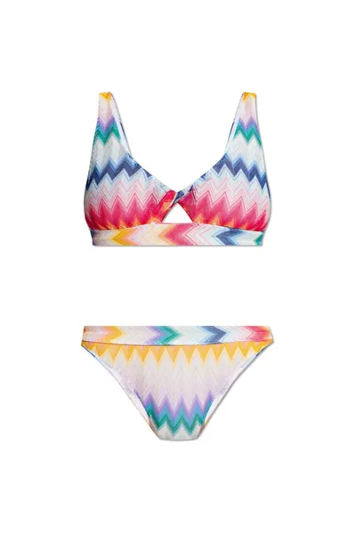 Missoni Zigzag Printed Bikini Set In Multicolour