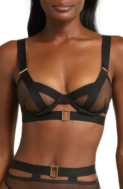 Bluebella Trinity Cutout Underwire Bra In Black