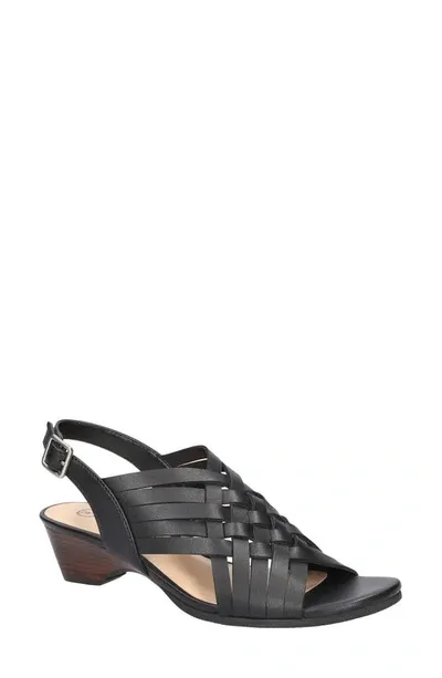 Bella Vita Women's Seble Wedge Sandals In Black Leather